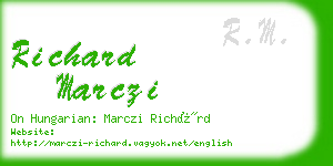 richard marczi business card